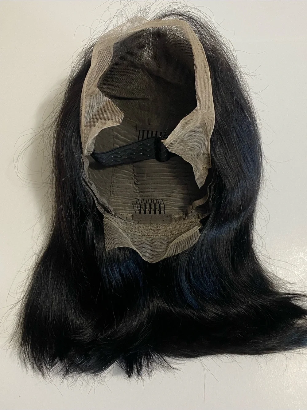 Natural Black 13x6 HD Lace Front Wig Glueless Human Hair 12 Inch  180 Density